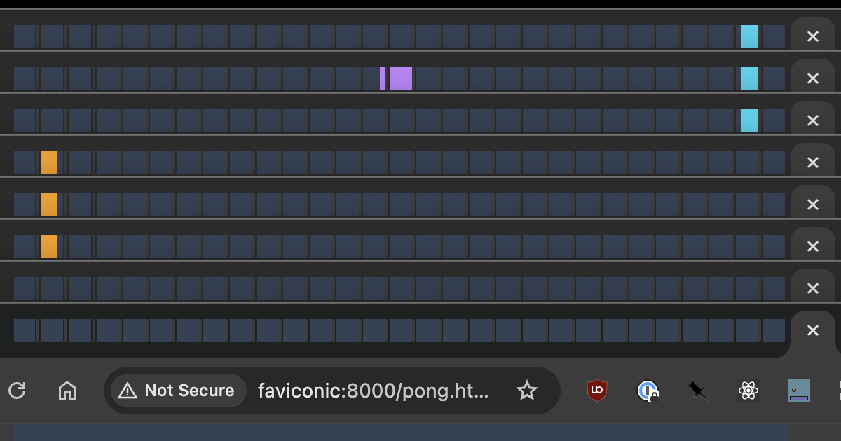 Pong tournant sur 240 onglets d'un navigateur